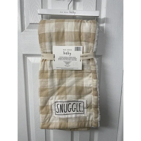 Rae Dunn Bedding Rae Dunn Snuggle Tan White Buffalo Check